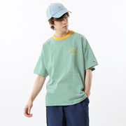 日本champion圆领条纹短袖T恤男夏季纯棉薄款宽松半袖衫