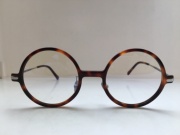 金子眼镜vintage复古大框圆框，眼镜平面镜钛镜腿