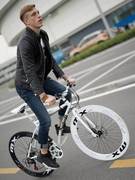 自行车超快超轻实心胎轻便网红24寸26寸公路，赛车大人学生男女单车