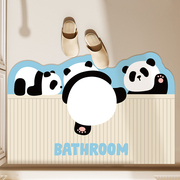 家用卡通熊猫浴室垫吸水速干卫浴地垫卫生间厕所门口防滑防摔脚垫