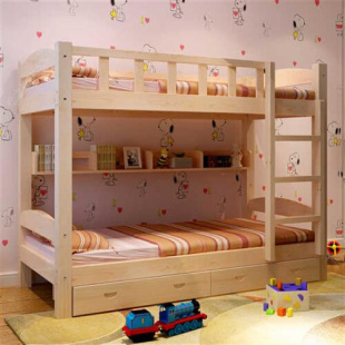 定制实木儿童床上下铺高低，床子母床双层床上下床，实木床松木床