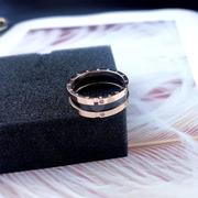 戒指男大宽版欧美黑色潮时尚个性，陶瓷钛钢食指环单身男士复古戒指