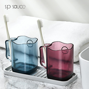 漱口杯塑料刷牙杯子情侣创意简约套装家用卫生间浴室牙缸宿舍洗漱