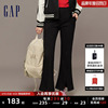 Gap女装春季LOGO美式复古休闲开叉喇叭裤高级时尚搭配长裤841152