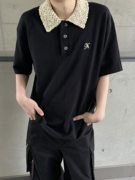 notugly23ss独特手工，编织镂空拼色复古纯棉针织polo衫男女情侣