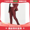 香港直邮潮奢 ASOS 男士设计紧身酒红色西装裤
