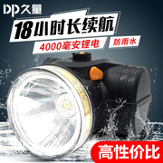 久量LED锂电头灯电筒可充电超长续航远射超亮头戴式超轻小号矿灯