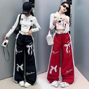 个性女童爵士舞服新春装儿童走秀潮服中大童时尚模特亲子拍照潮牌