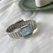 韩版方形小表盘手表女款简约气质，小众轻奢高级感精致钢带复古女表
