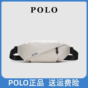 Polo潮牌牛津纺胸包男士多功能运动单肩斜挎包时尚机能腰包潮