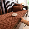 冬季毛绒加厚沙发垫子，定制简约防滑红木实木办公室坐垫真皮沙发垫