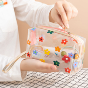 韩国ins风泫雅化妆包可爱防水大容量便携少女，手提化妆品袋透明包