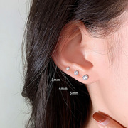 塑料小耳钉耳钉耳骨钉钻石耳环过敏树脂饰品锆石摆摊耳饰防