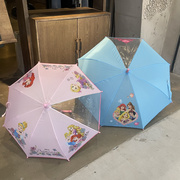日本正版!艾莎公主雨伞，网红拱形透明女童宝宝可爱超轻长柄晴雨伞