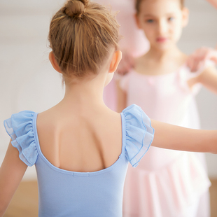 舞蹈服儿童女童夏季短袖女孩练功服跳舞服装幼儿衣服中国芭蕾舞裙