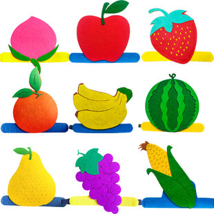 水果头饰帽子儿童苹果葡萄，西瓜香蕉桃子草莓，头套幼儿园表演出道具