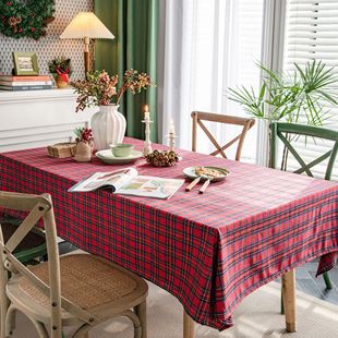 英伦风色织格子美式田园，餐桌布茶几装饰布艺，台布沙发多用装饰盖布