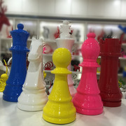 国际象棋摆件现代国王软装饰品样板房客厅简约创意展厅售楼部摆设