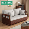 磨砂布折叠沙发床客厅多功能实木沙发床2023可折叠沙发床两用