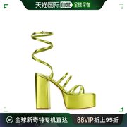 香港直邮paristexas女士，melena金属色，脚踝绑带防水台凉鞋