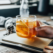 北欧创意玻璃杯子透明加厚早餐杯饮料杯柠檬，水杯下午茶玻璃杯子