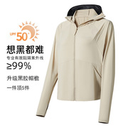 原纱衣女夏季黑胶帽檐，upf50防紫外线冰丝服外套皮肤衣