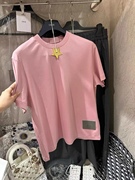 莉米欧娅品牌，24年短款t恤女圆领，t上衣时尚女装