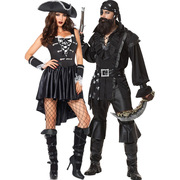 万圣节独眼龙海盗套装  分码男装女海盗服装 情侣加勒比海盗服装