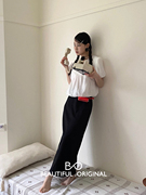 B-O韩版法式复古小众简约百搭波点气质娃娃衫衬衣小衫88136