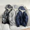 棉袄中大童羊羔绒棉衣，舒适保暖外套童装拉链，加厚卫衣100-160