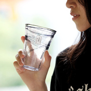 日本进口手工玻璃杯高颜值彩色晕染水墨杯子水杯牛奶杯