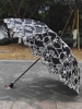 高档黑色蕾丝刺绣花亮片，太阳伞黑胶防紫外线，防晒晴雨两用复古洋伞