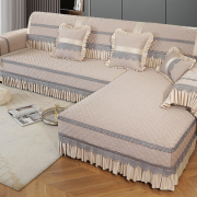 销欧式沙发垫子四季通用坐垫防滑贵妃皮木全包万能沙发套罩2023品