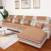 真皮沙发垫防滑四季通用客厅组合沙发套现代新中式布艺沙发垫定制