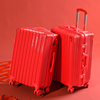 红色结婚行李箱陪嫁拉杆箱，新娘密码嫁妆旅行箱，女皮箱一对婚礼用品