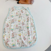 儿童纱布围嘴睡袋套装礼盒，夏季薄款新生宝宝竹棉纱布毯送礼套装
