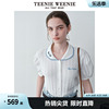 TeenieWeenie小熊女装2024夏装绞花短袖针织衫甜美少女感毛衫