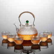 耐热玻璃茶具高硼硅泡茶壶提梁，壶花茶壶煮茶过滤功夫家用花草茶壶