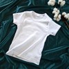 女童白体桖短g袖儿童棉质，t恤纯白色，短袖夏季男童女童彩绘圆领