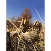 北京森林户外休闲徒步登山鞋牛皮反毛皮沙漠靴高帮马丁靴男式女式