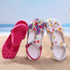 2024包头洞洞鞋女夏季印花玛丽珍厚底旅游鞋，防滑沙滩拖鞋外穿