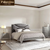 美式轻奢床 后现代轻奢床1.8米木床主卧室双人纯实木意式简约北欧