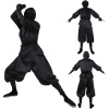 XS~3XL混码跨进热款万圣节演出服日本男士黑忍者cosplay套装