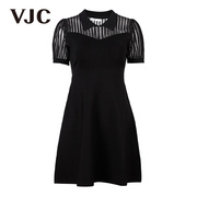 VJC/威杰思春夏女装连衣裙通勤修身潮流复古气质减龄时尚