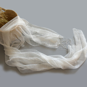 白坯植物染全天然多种面料真丝羊毛棉麻手做围巾披肩夏季丝巾薄女