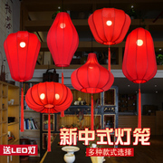 中式红灯笼吊灯布艺中国风街道，景区异形餐厅饭店，商场婚礼装饰灯笼