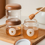 食品级专用蜂蜜瓶玻璃，密封罐旋转果酱瓶咖啡豆，保存罐杂粮储物罐