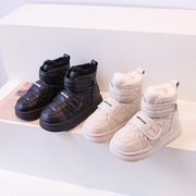 冬季儿童加厚防水雪地靴，1-2-3岁宝宝软底棉靴4男童，女童中大童靴子