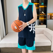 速干透气篮球服12岁男孩13初中学生14运动套装15大童背心球衣定制