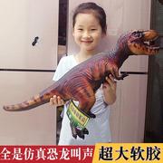 儿童大恐龙玩具仿真模型软胶霸王龙，男孩女孩小恐龙三角龙甲龙(龙甲龙)宝宝